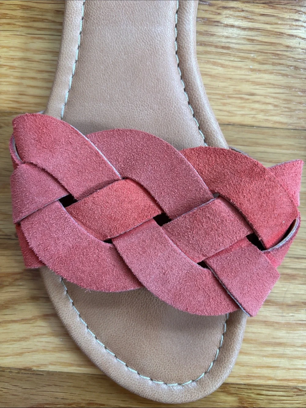 Mila Paoli Coral Braided Suede Slide Sandals